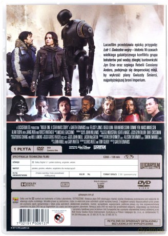 Łotr 1. Gwiezdne wojny - historie (Star Wars) [DVD]