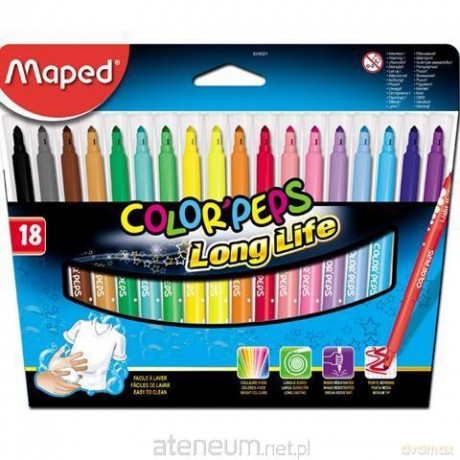 Flamastry Colorpeps trójkątne 18 kolorów