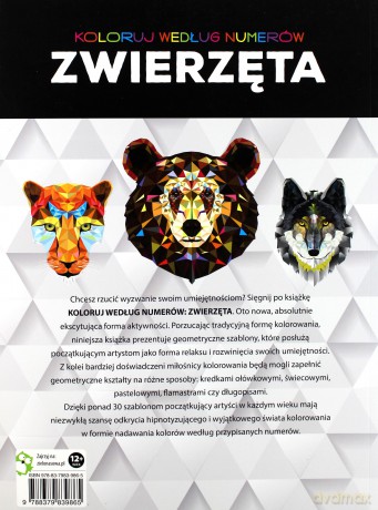 Koloruj według numerów. Zwierzęta - Gilbert Elizabeth [KSIĄŻKA]