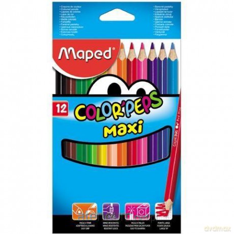 Kredki Colorpeps maxi trójkatne 12 kolorów
