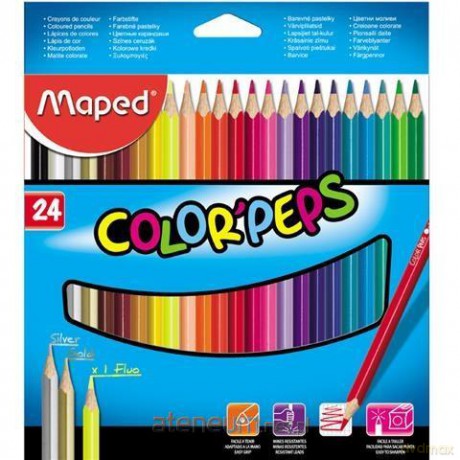 Kredki Colorpeps trójkatne 24 kolorów