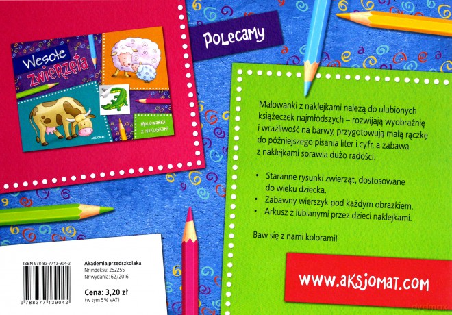Malowanka z naklejkami. Świat kolorów. Zwierzęta [KSIĄŻKA]