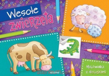 Malowanka z naklejkami. Wesołe zwierzęta [KSIĄŻKA]