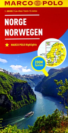 Mapa ZOOM System Norwegia 1:800 000