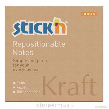 Notes Kraft 100 kartek 76x76 mm