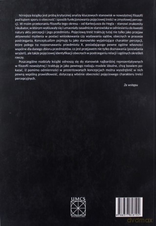 Pojęciowa treść percepcji w filozofii nowożytnej - Paweł Sikora [KSIĄŻKA]