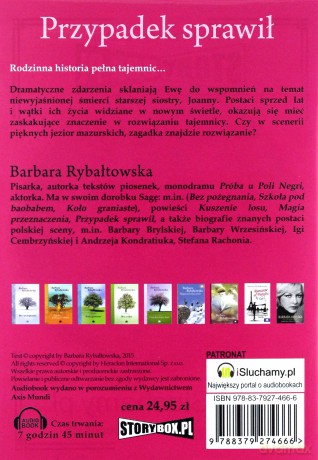 Przypadek sprawił - Barbara Rybałtowska [AUDIOBOOK]