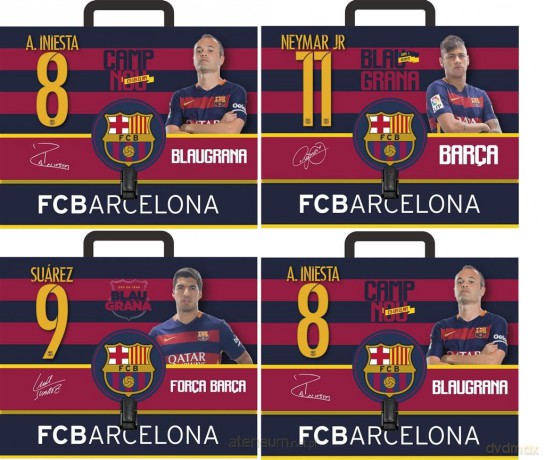Teczka z rączką A4 twarda FC Barcelona 4 Mix