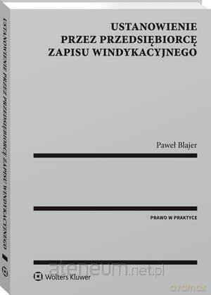 Ustanowienie przez przedsiębiorcę zapisu windykacyjnego - Paweł Blajer [KSIĄŻKA]