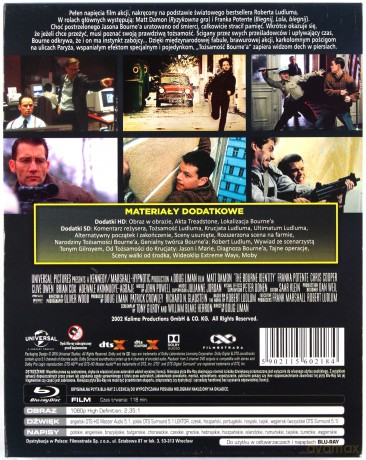 Tożsamość Bourne'a (steelbook) [Blu-Ray]