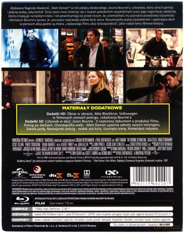 Ultimatum Bourne'a (steelbook) [Blu-Ray]