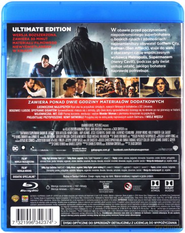 Batman Vs Superman: Świt Sprawiedliwości (Ultimate Edition) [2Blu-Ray]