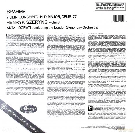 Henryk Szeryng: Brahms Violin Concerto [Winyl]