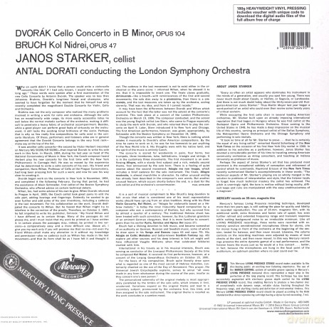 Janos Starker: Dvorak Cello Concerto [Winyl]