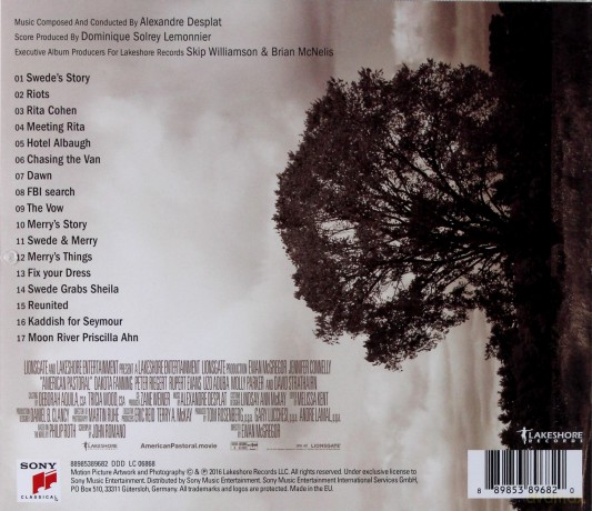 American Pastoral soundtrack (Amerykańska sielanka) (Alexandre Desplat) [CD]