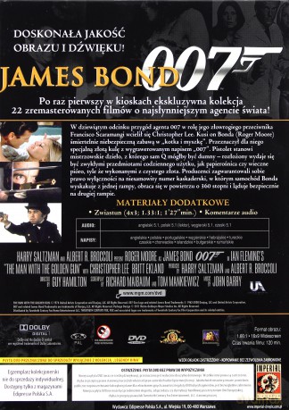 007 James Bond Człowiek ze złotym pistoletem (booklet) [DVD]