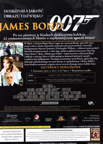 007 James Bond: Zabójczy widok (booklet) [DVD]