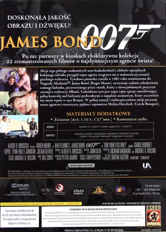 007 James Bond: Tylko dla Twoich oczu (booklet) [DVD]