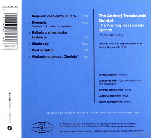 Andrzej Trzaskowski Quintet: Andrzej Trzaskowski Quintet (Polish Jazz) [CD]