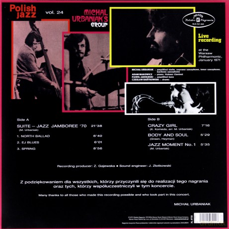 Michał Urbaniak Group: Live Recording (Polish Jazz) [Winyl]