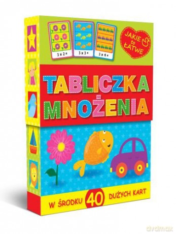 Karty malucha. Tabliczka mnożenia (twarda) [KSIĄŻKA]