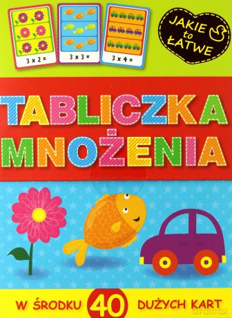 Karty malucha. Tabliczka mnożenia (twarda) [KSIĄŻKA]