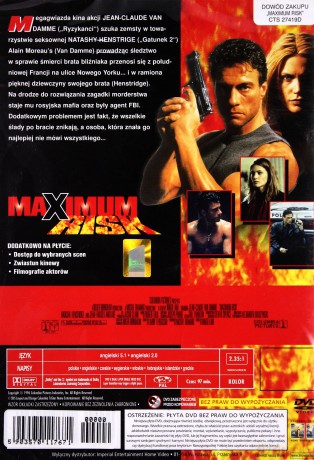 Maksimum ryzyka [DVD]