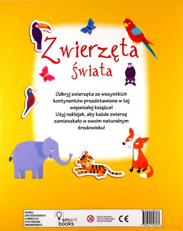 Zwierzęta świata poznaję świat + naklejki [KSIĄŻKA]
