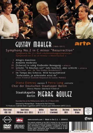Pierre Boulez: Euroarts - Pierre Boulez Conducts Mahler: Symphony No.2 [DVD]