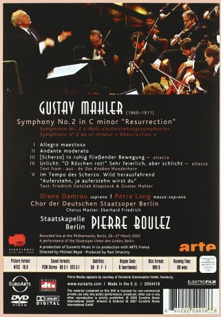 Pierre Boulez: Euroarts - Pierre Boulez Conducts Mahler: Symphony No.2 [DVD]
