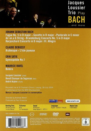 Jacques Loussier Trio: Euroarts - Jacques Loussier Trio Plays Bach And More [DVD]