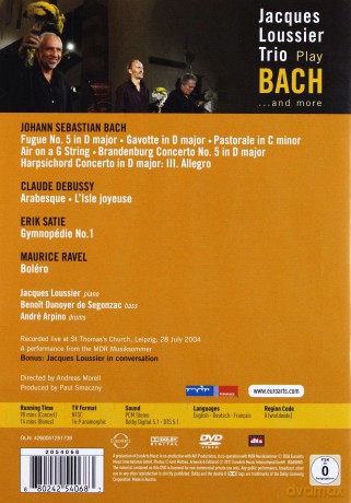 Jacques Loussier Trio: Euroarts - Jacques Loussier Trio Plays Bach And More [DVD]