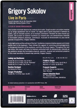 Grigory Sokolov: Euroarts - Live In Paris [DVD]