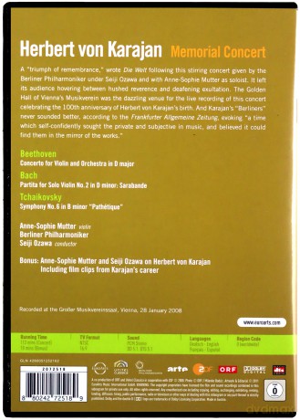 Berliner Philharmoniker: Euroarts - Karajan Memorial Concert [DVD]