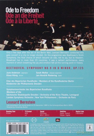 Euroarts - Beethoven: Symphony No. 9 'ODE To Freedom' [DVD]