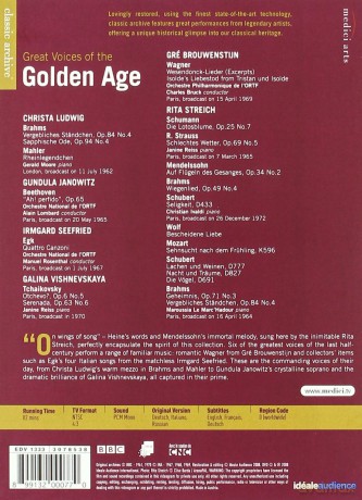Euroarts - Classic Archive: Great Voices Of The Golden Age [DVD]