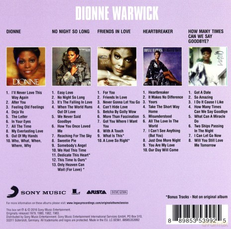 Dionne Warwick: Original Album Classics [5CD]