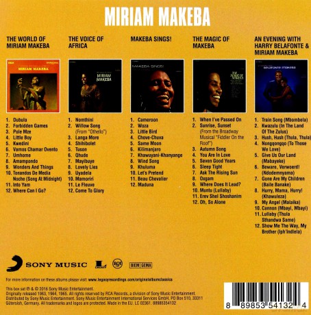 Miriam Makeba: Original Album Classics [5CD]