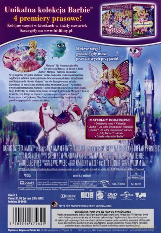 Barbie Mariposa i Baśniowa Księżniczka (Tom 3) [DVD]