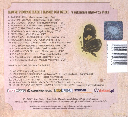 Dawne baśnie, piosenki i bajki dla dzieci [CD]