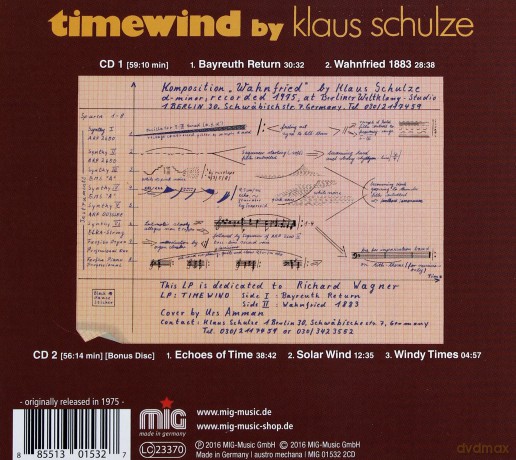 Klaus Schulze: Timewind (digipack) [2CD]