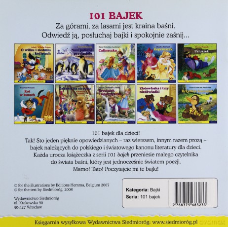 101 bajek - O czterech muzykantach z Bremy - Jakub i Wilhelm Grimm [KSIĄŻKA]