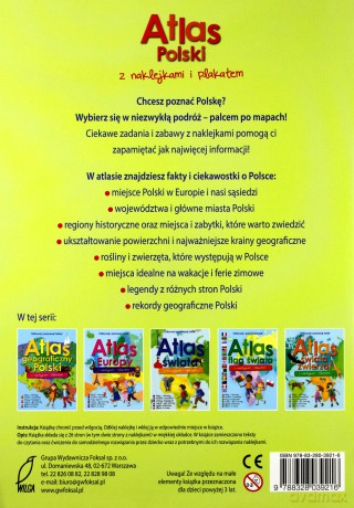 Atlas Polski z naklejkami i plakatem [KSIĄŻKA]