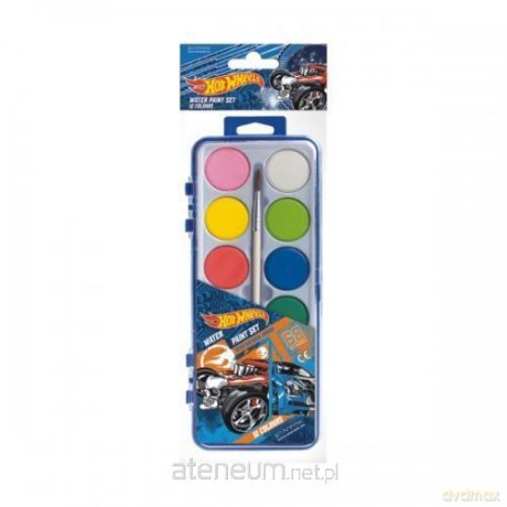 Farby akwarelowe 12 kolorów Hot Wheels