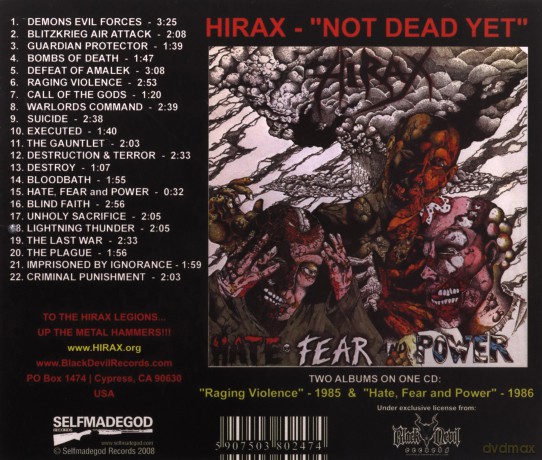Hirax: Not Dead Yet [CD]