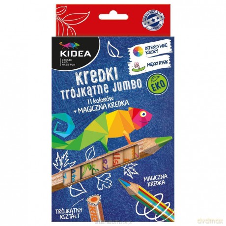 Kredki trójkątne grube eko 12 kolorów