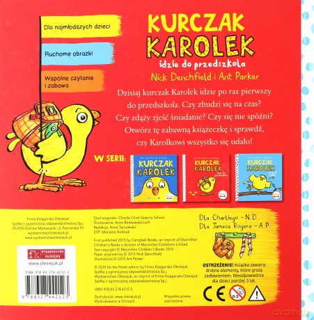 Kurczak Karolek idzie do przedszkola - Nick Denchfield [KSIĄŻKA]