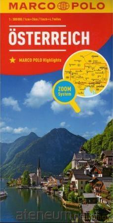 Mapa ZOOM System. Austria 1:300 000