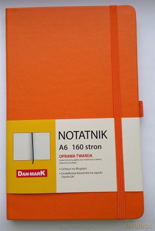 Notes A6/80 kratka Roma pomarańczowy