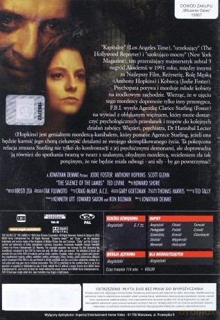 Milczenie owiec [DVD]